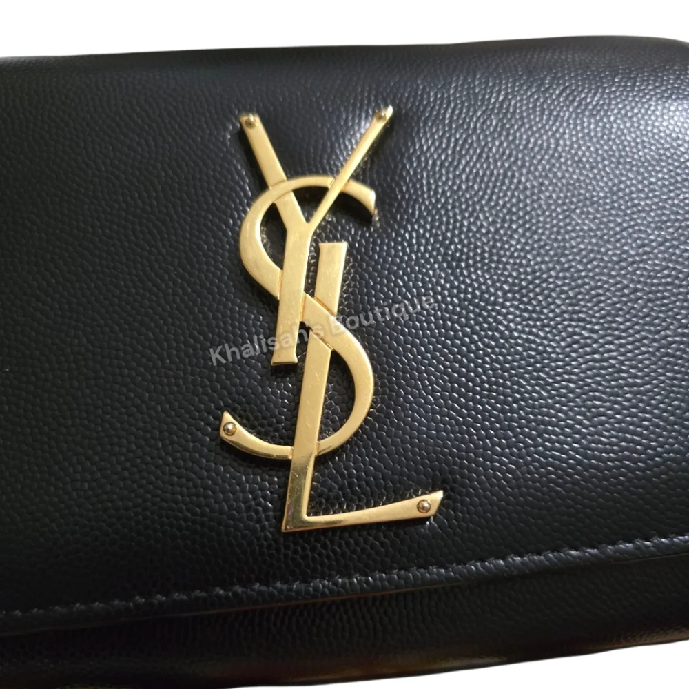 Like New! YSL Saint Laurent KATE CHAIN BAG IN GRAIN DE POUDRE LEATHER MSRP$2268 - Picture 10 of 16